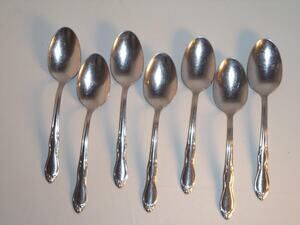 7 Place Oval Spoons Homestead Simeon & George H Rogers Co Stainless -0515S140